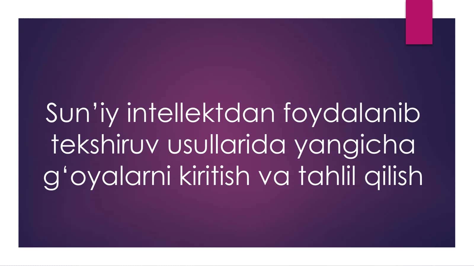 Sun’iy intellekt (SI) va Tibbiyot 1