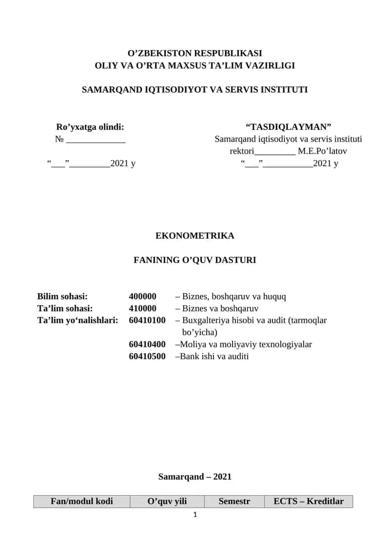 EKONOMETRIKA 1