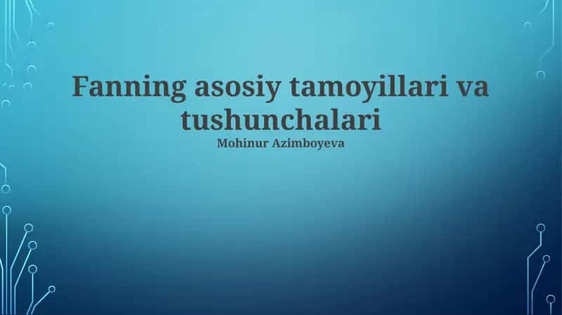 Fanatsiya Asoslari 1