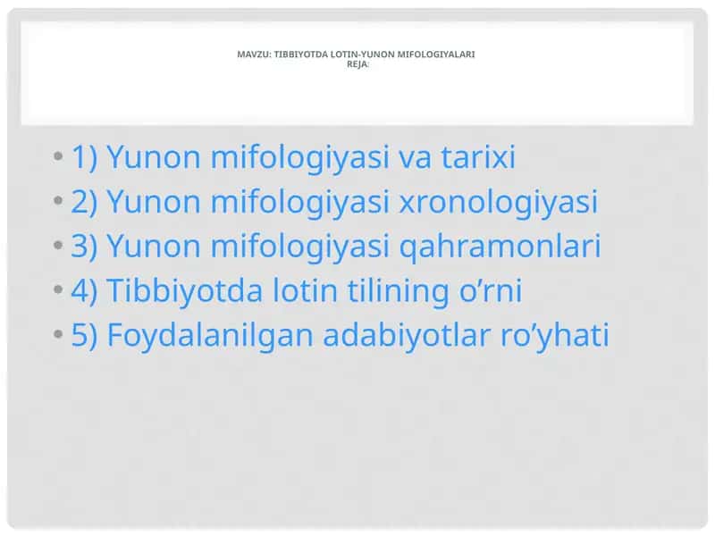 Tibbiyotda lotin-yunon mifologiyalari 1