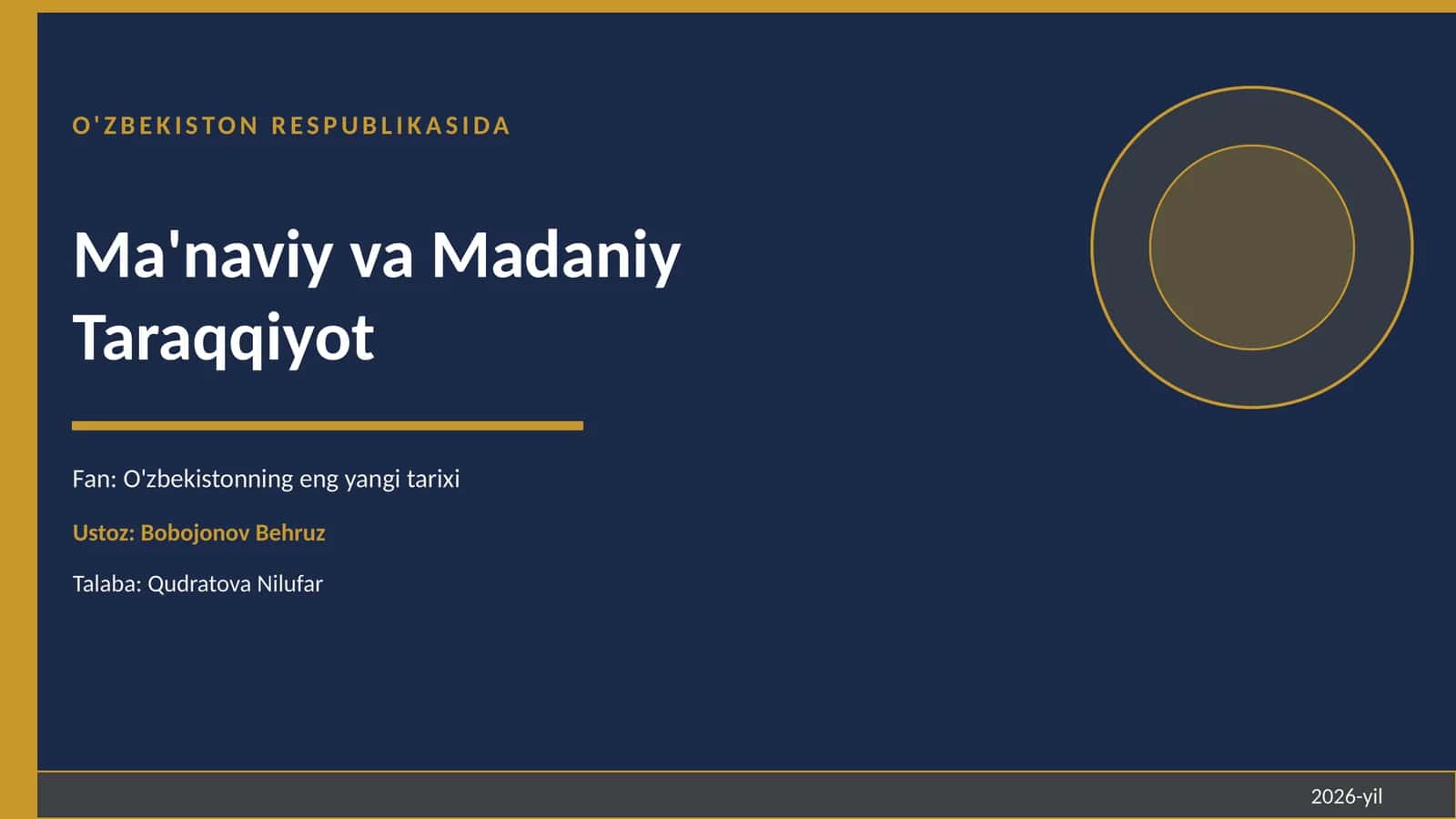 Mustaqillik va Milliy Ma'naviyatni Tiklash 1