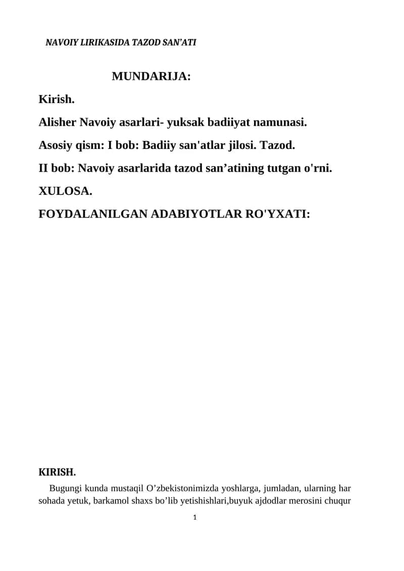 NAVOIY LIRIKASIDA TAZOD SAN’ATI 1