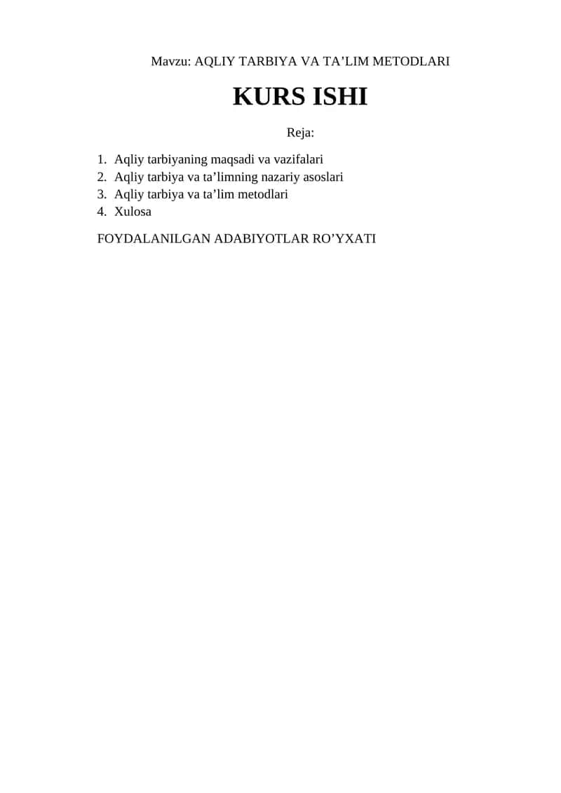 Aqliy tarbiya va ta’lim metodlari 1