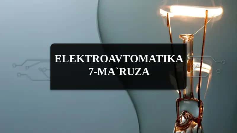 Elektroavtomatika 1