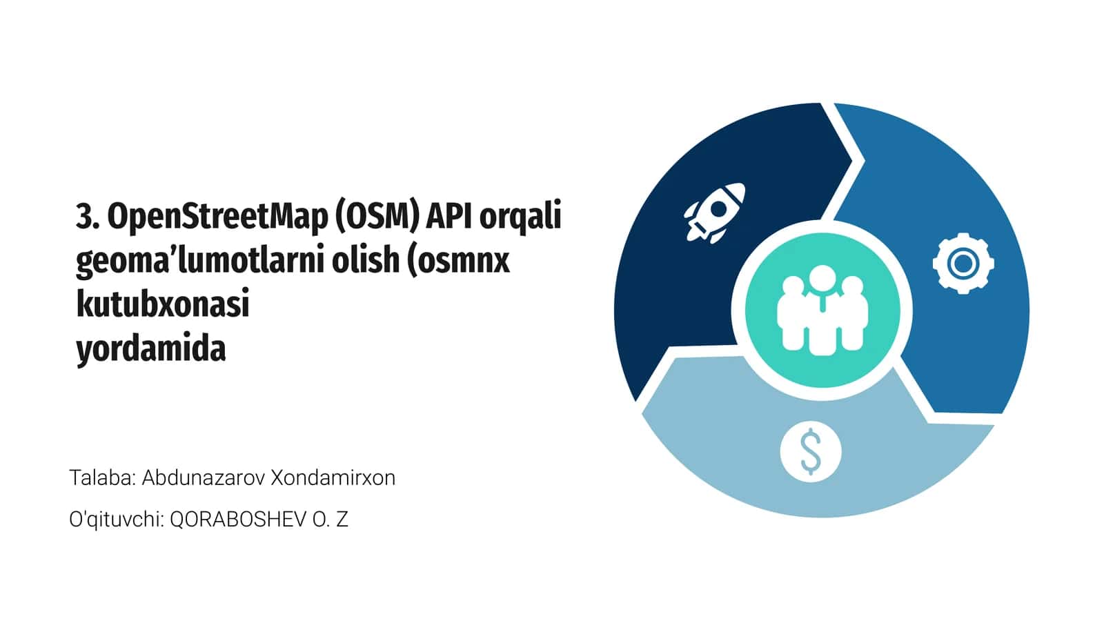 OpenStreetMap (OSM) API orqali geoma’lumotlarni olish 1