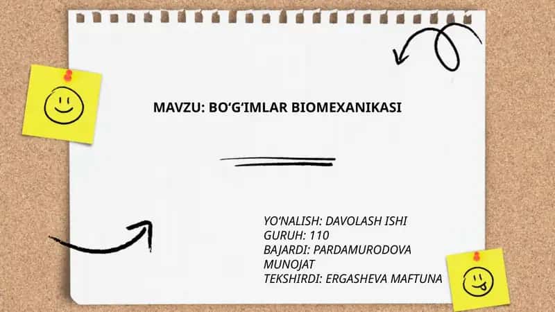 BOʻGʻIMLAR BIOMEXANIKASI 1