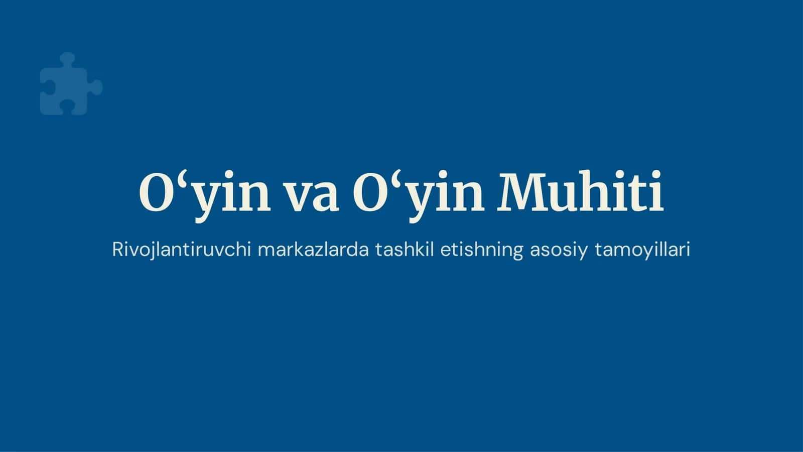 Rivojlantiruvchi muhit nima? 1