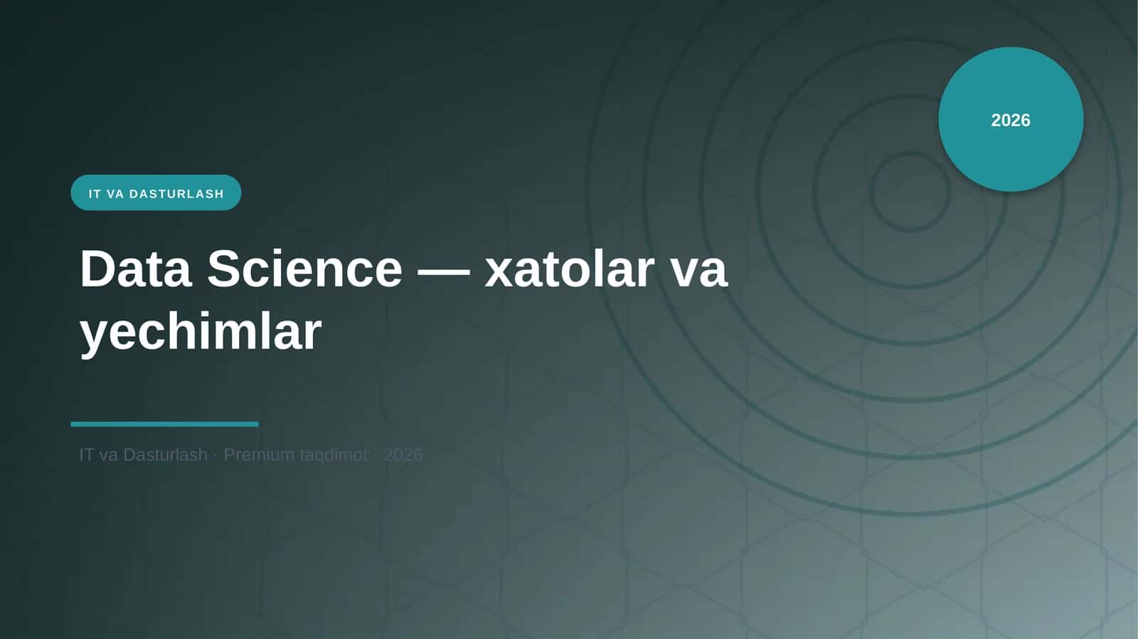 Data Science — xatolar va yechimlar 1