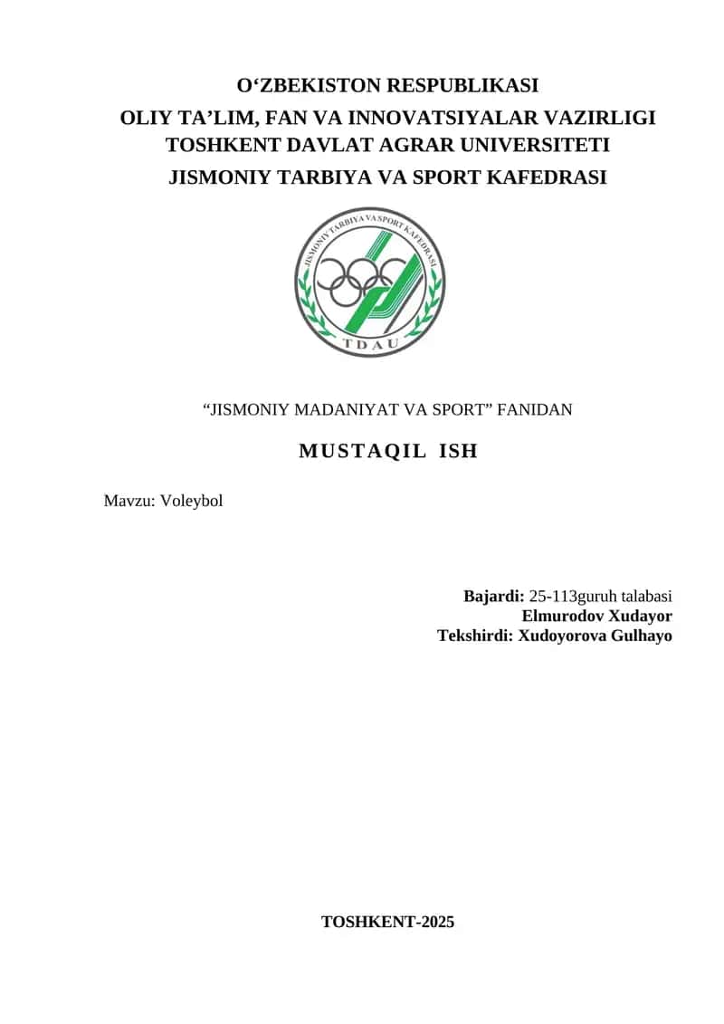 Voleybol. 1