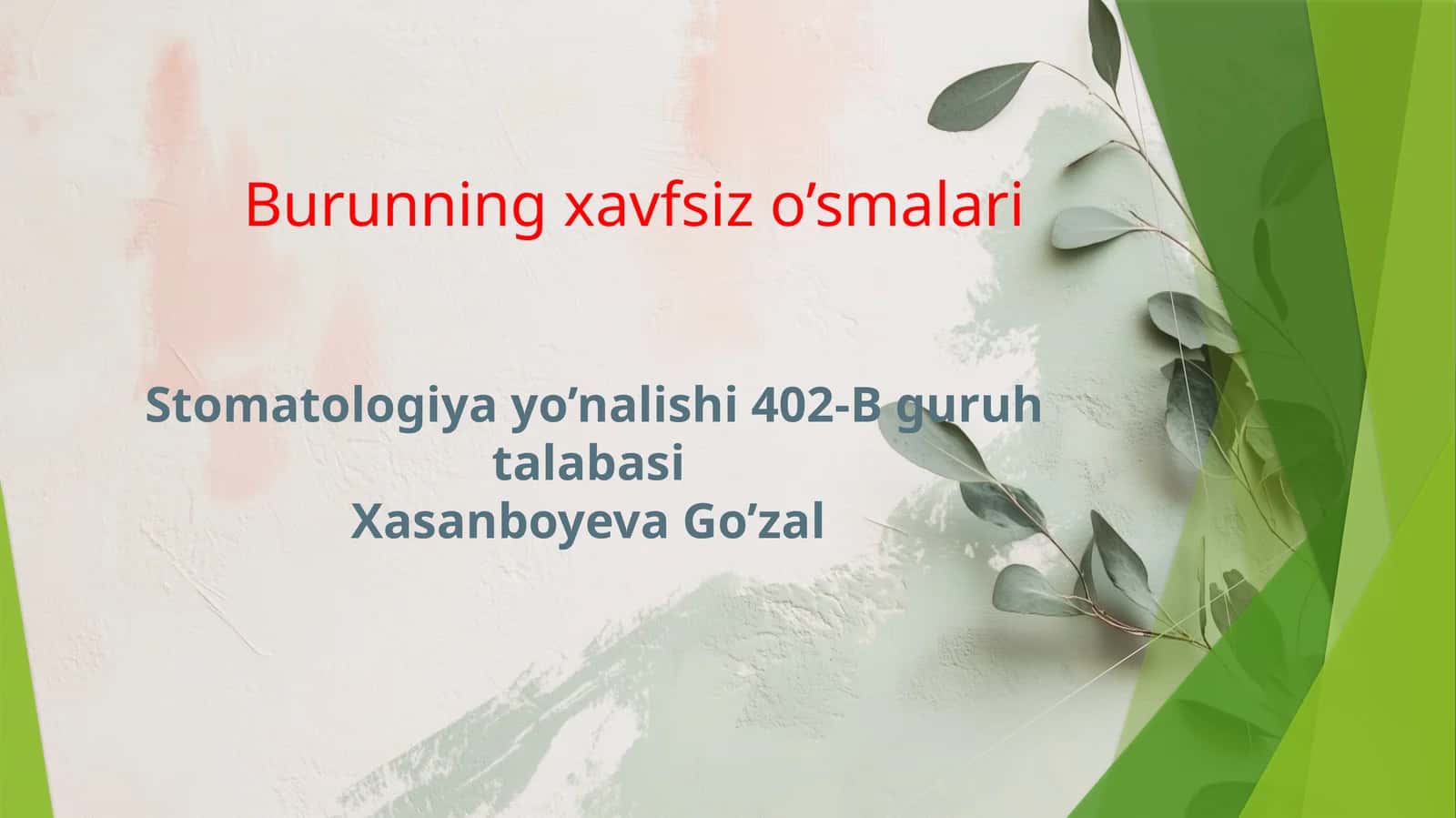 Burunning xavfsizo’smalar 1