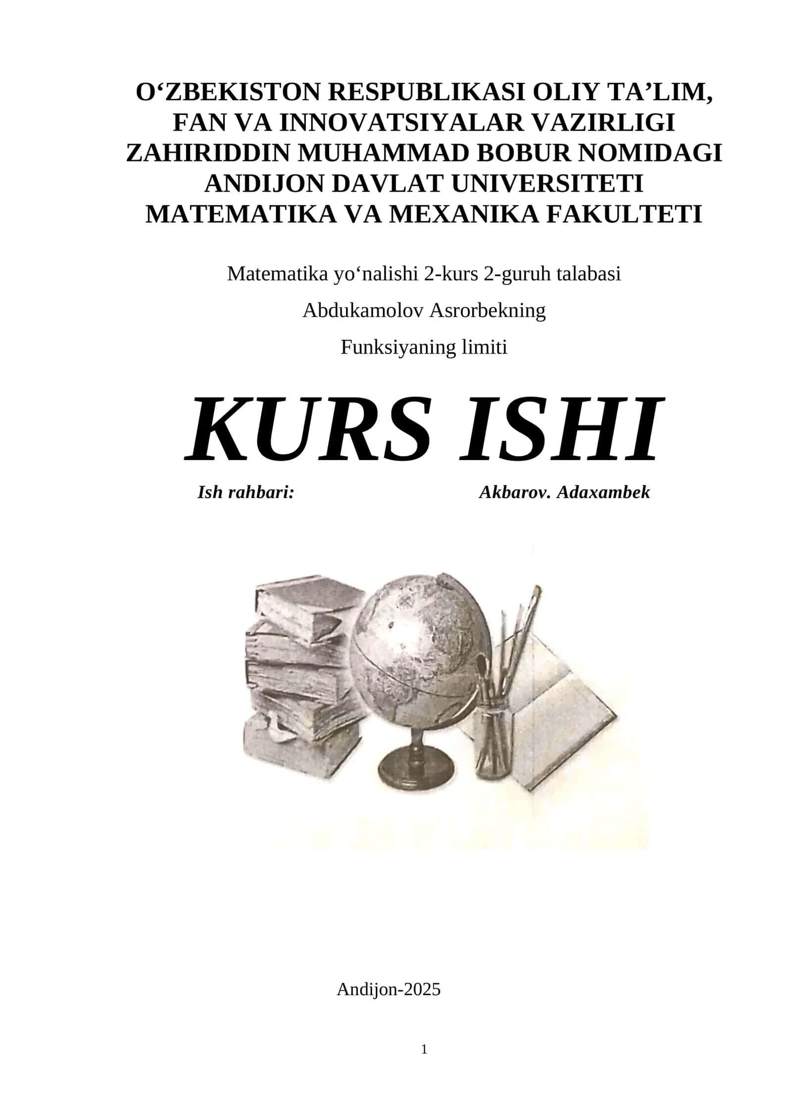 Funksiyaning limiti 1