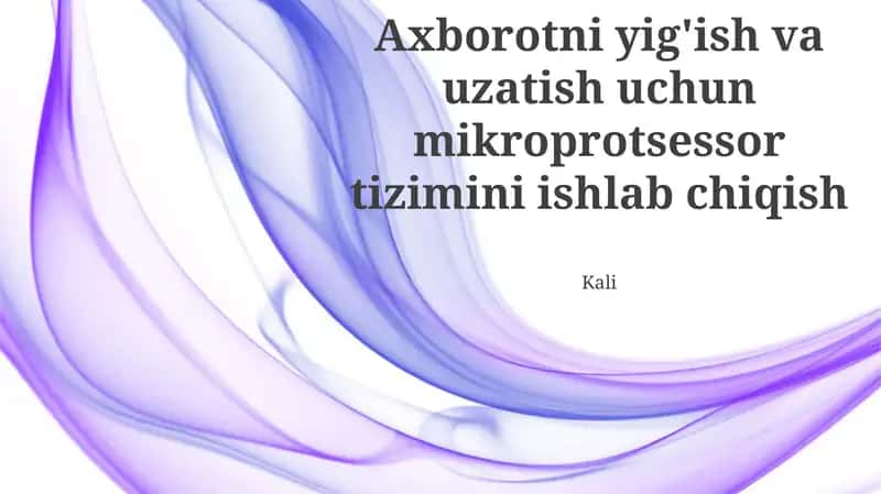 Ma'lumot yig'ish tizimi 1