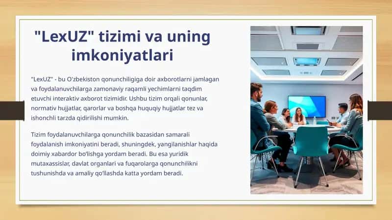 "LexUZ" tizimi va uning imkoniyatlari 1