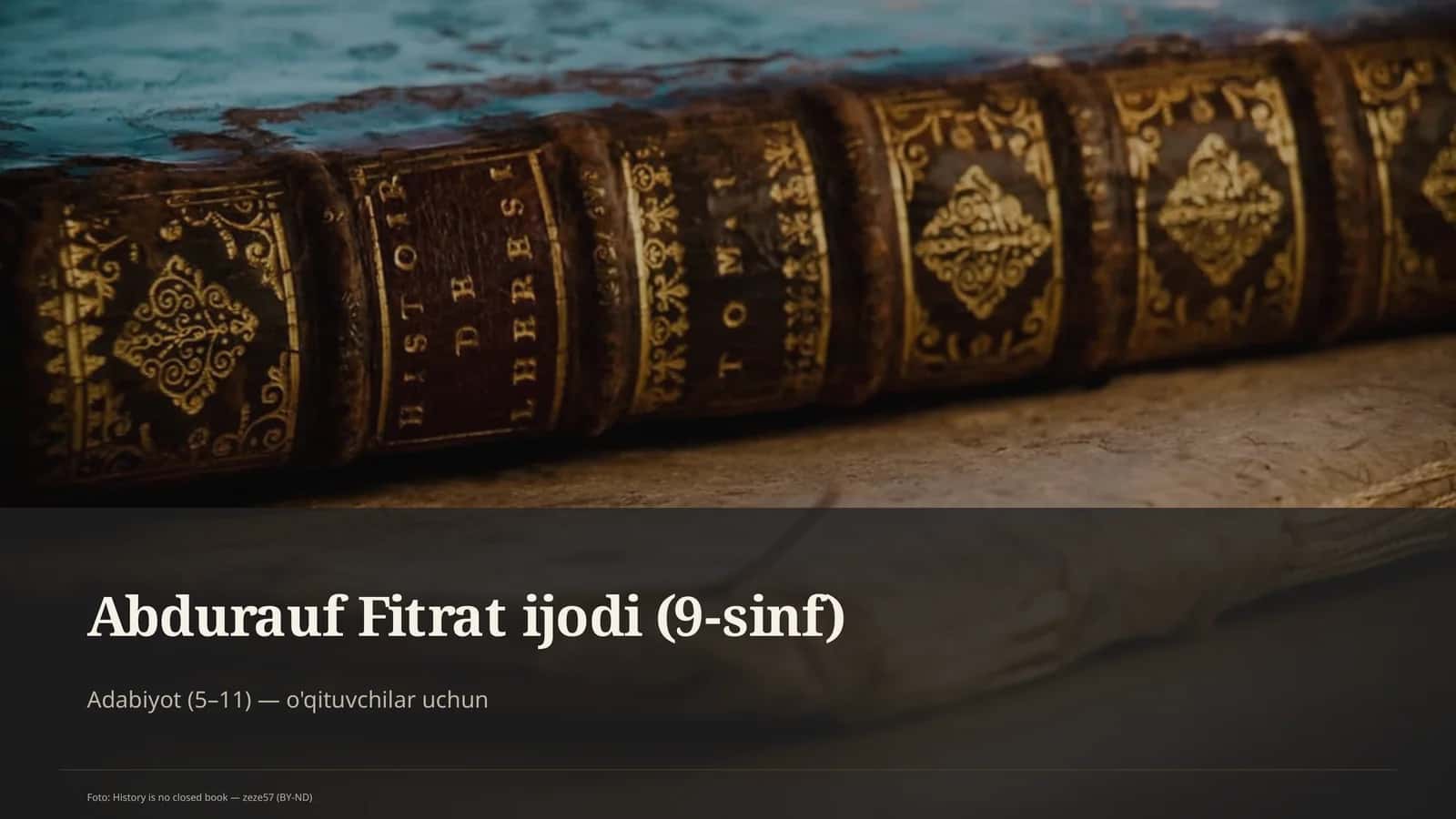 Abdurauf Fitrat ijodi (9-sinf) 1