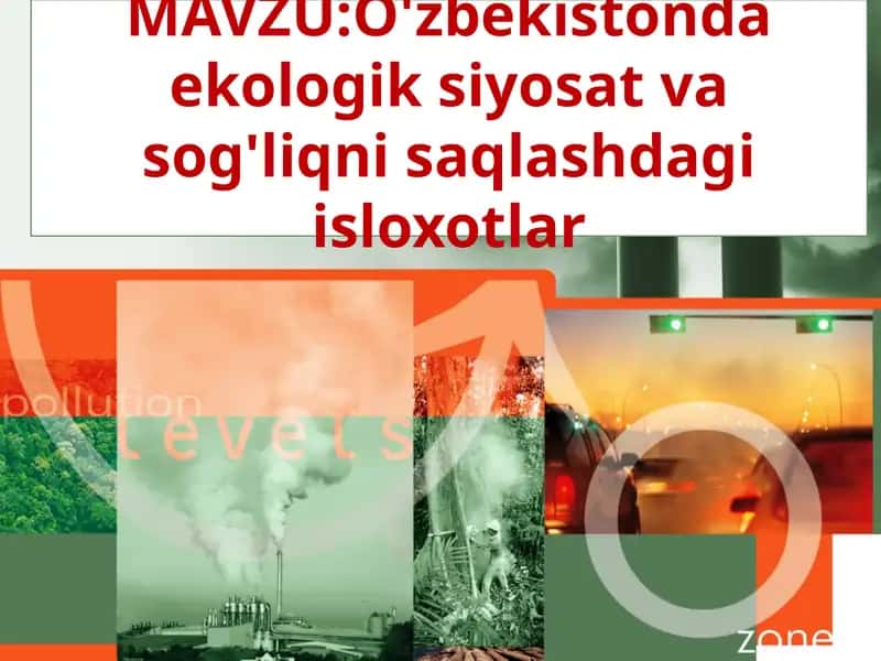 O'zbekistonda ekologik siyosat va sog'liqni saqlashdagi isloxotlar 1