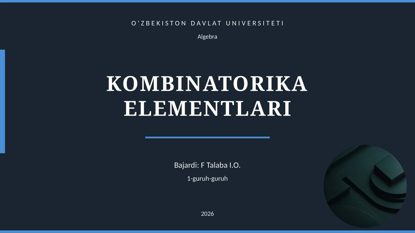 Kombinatorika elementlari 1