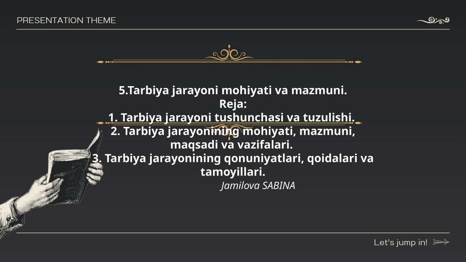 Tarbiya jarayoni mohiyati va mazmuni 1