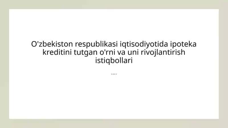 Ipoteka krediti