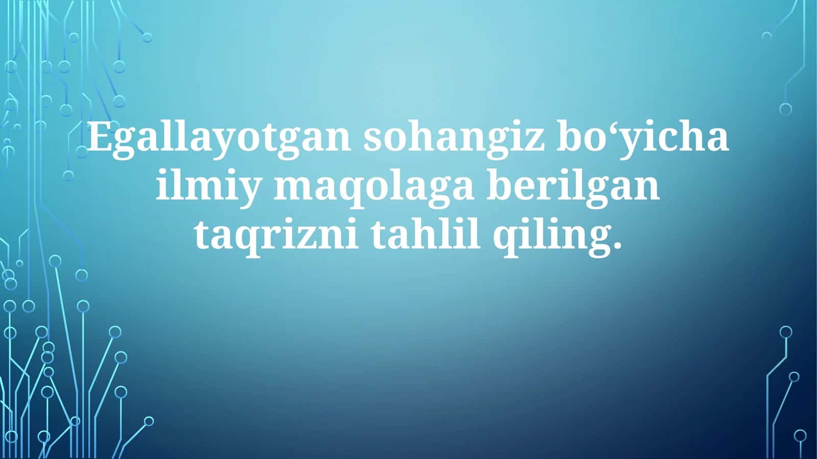 Taqriz jarayoni 1