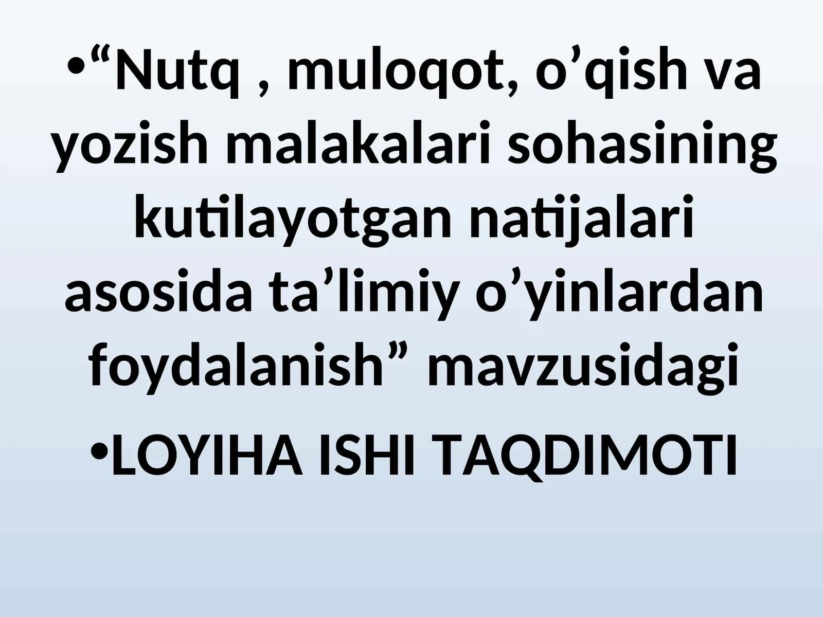 Nutq o'stirishda ta'limiy o'yinlar 1