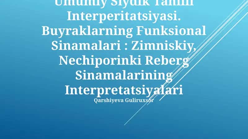 Umumiy Siydik Tahlili Interperitatsiyasi 1