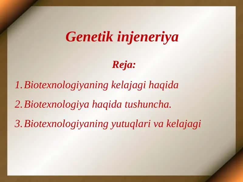 Genetikinjeneriya 1