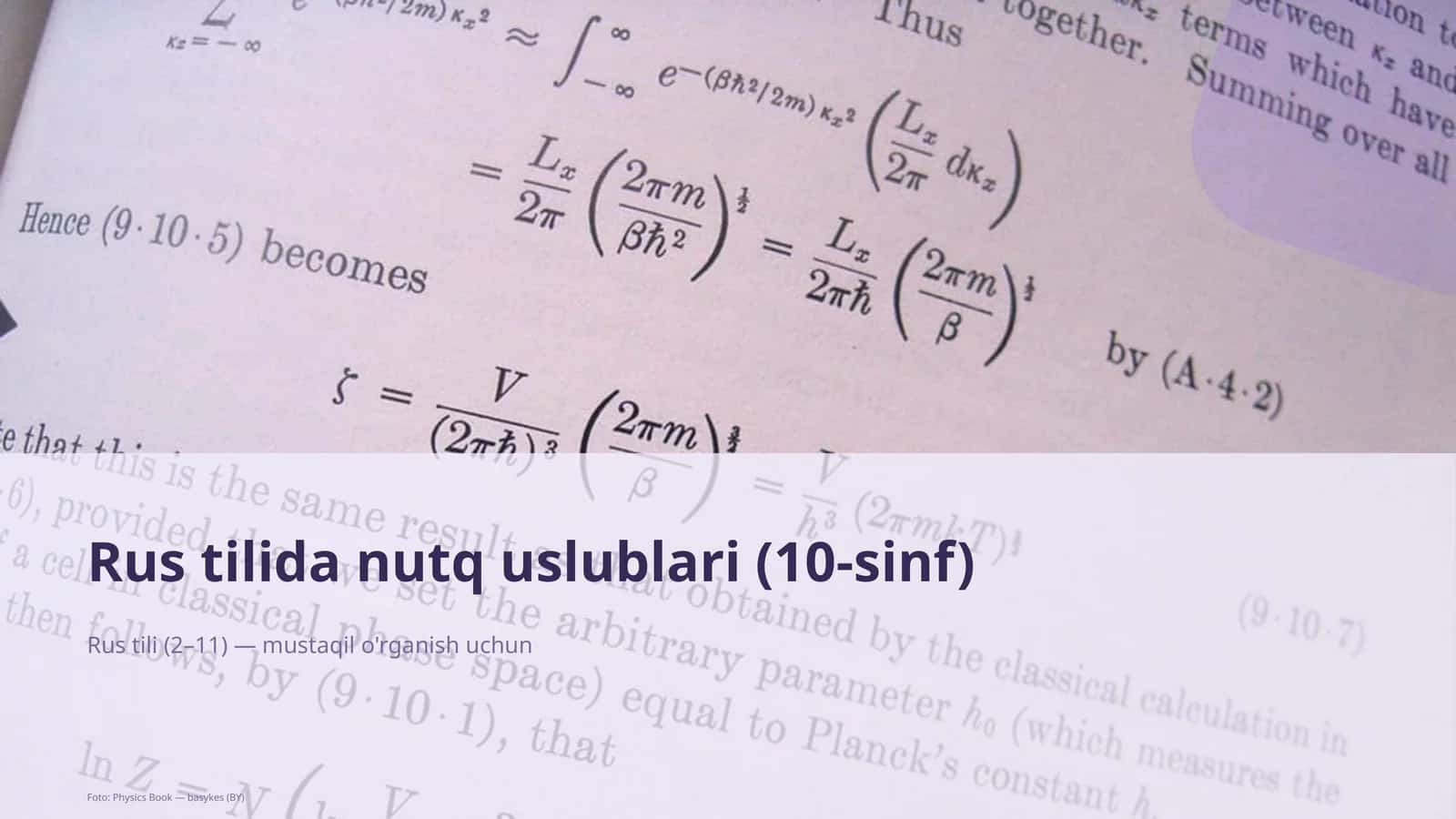 Rus tilida nutq uslublari (10-sinf) 1
