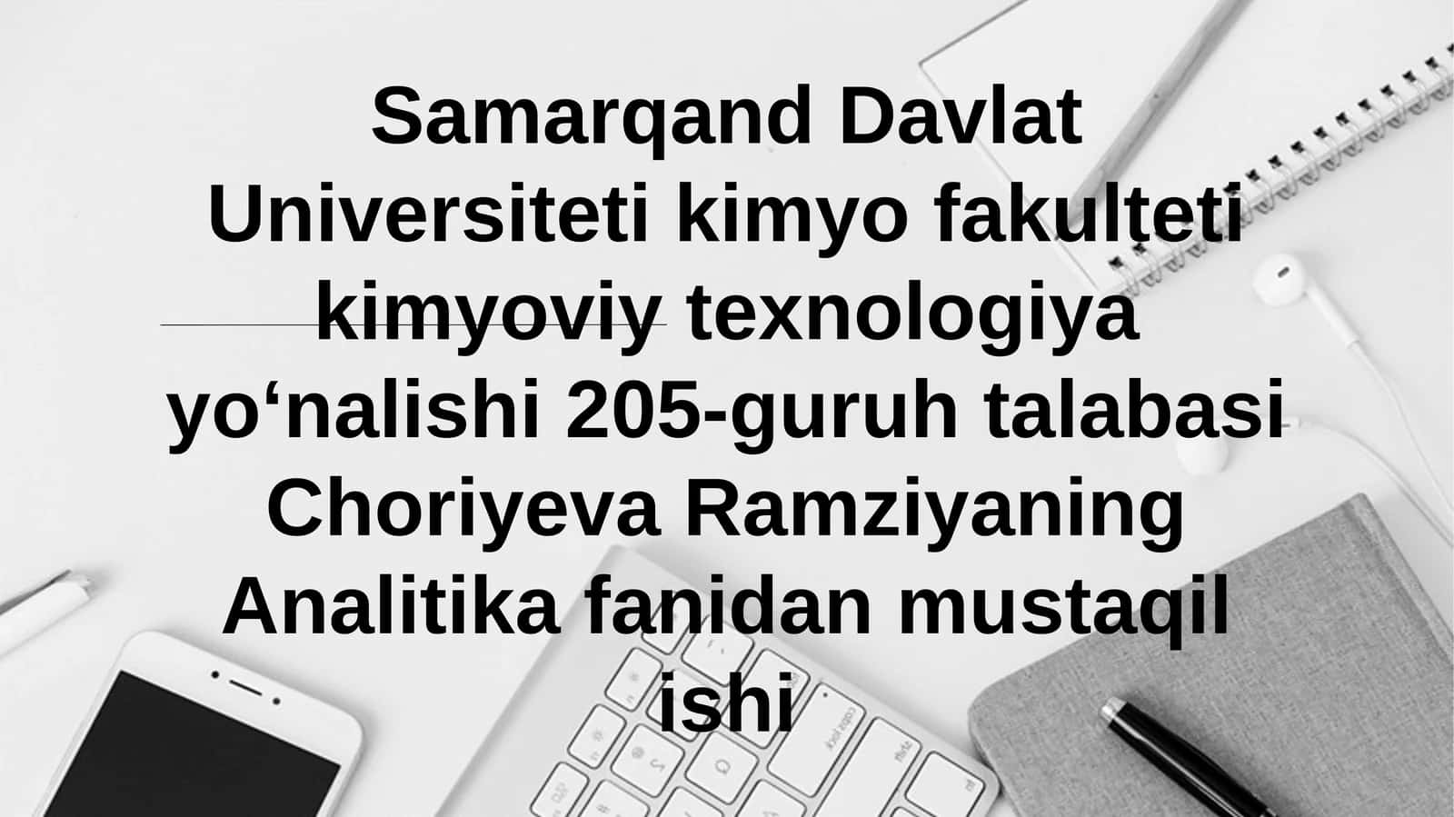 Kimyoviy texnologiya 1