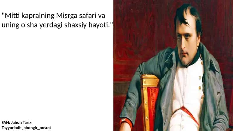 napoleon bonapartning misrga yurishi 1