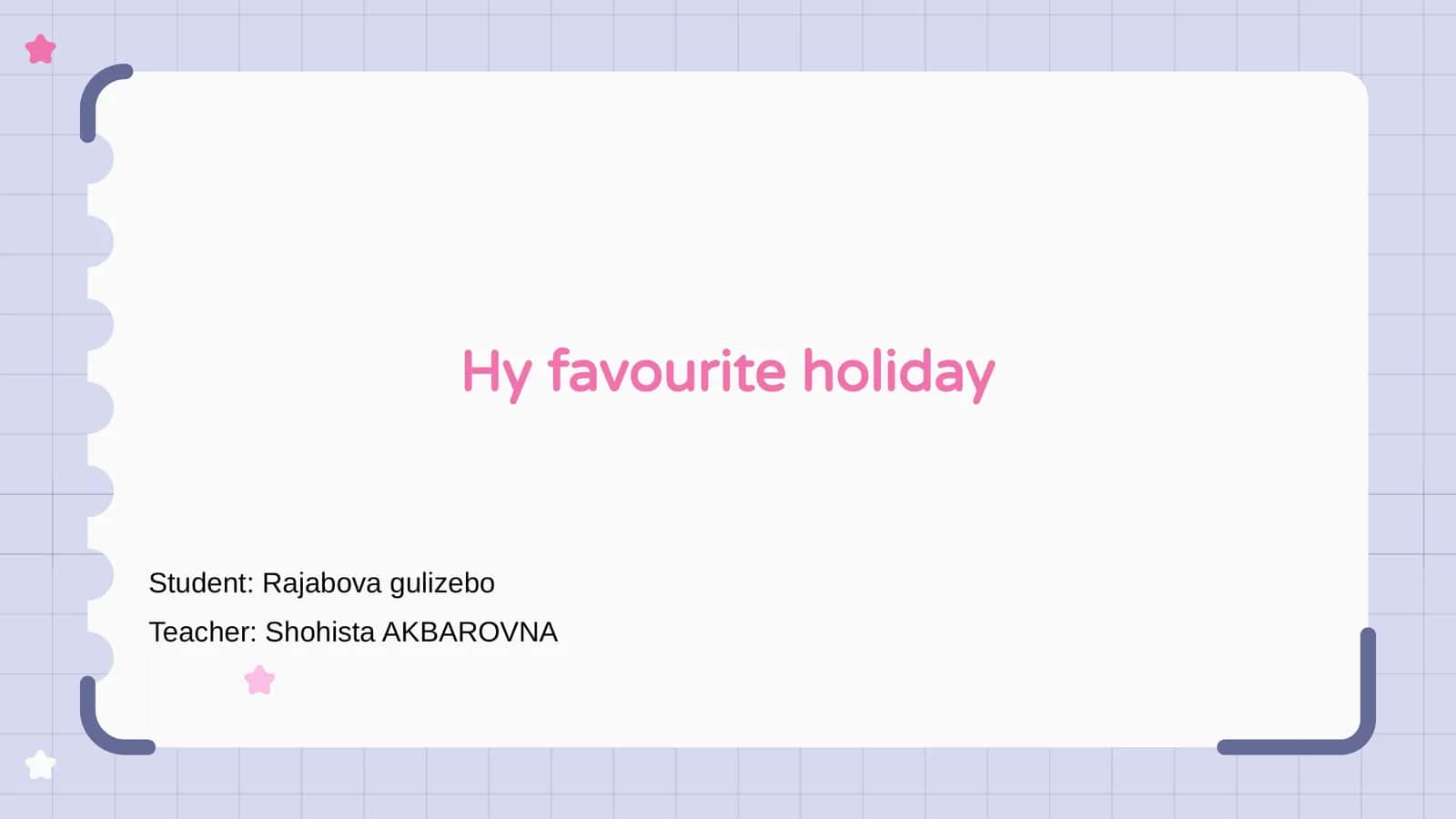 Hy favourite holiday 1