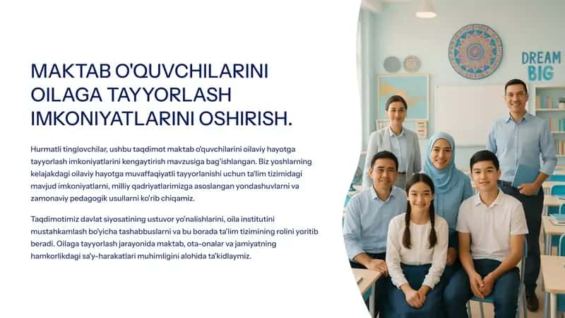 Oilaga Tayyorlash Imkoniyatlari 1