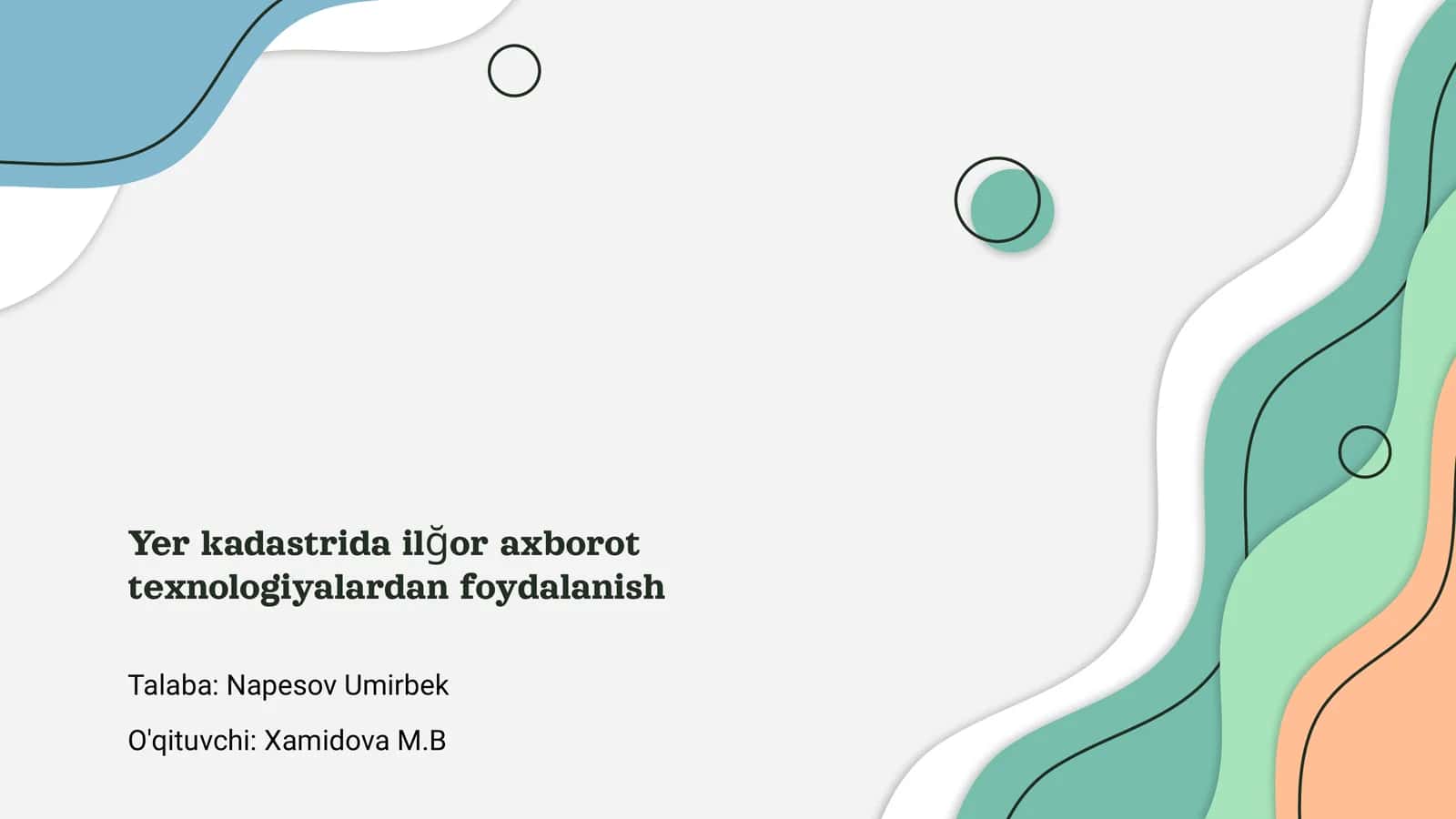 Yer kadastri va axborot texnologiyalari 1