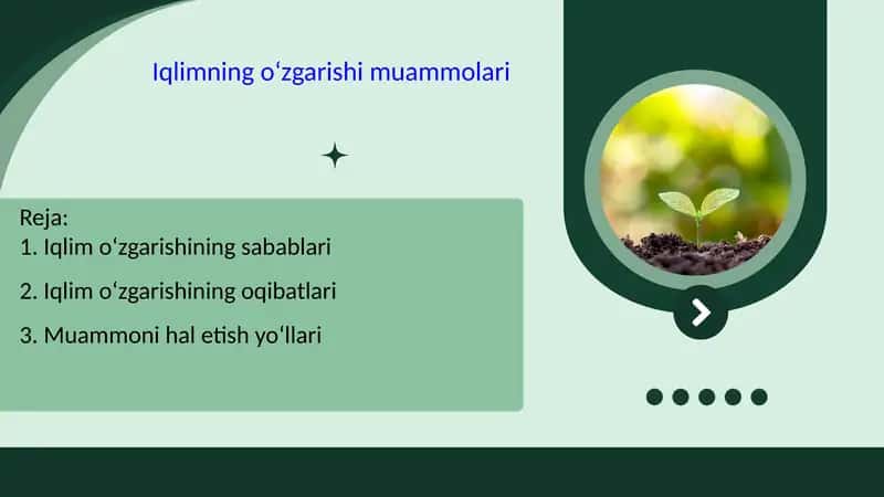 Iqlimning oʻzgarishi muammolari 1