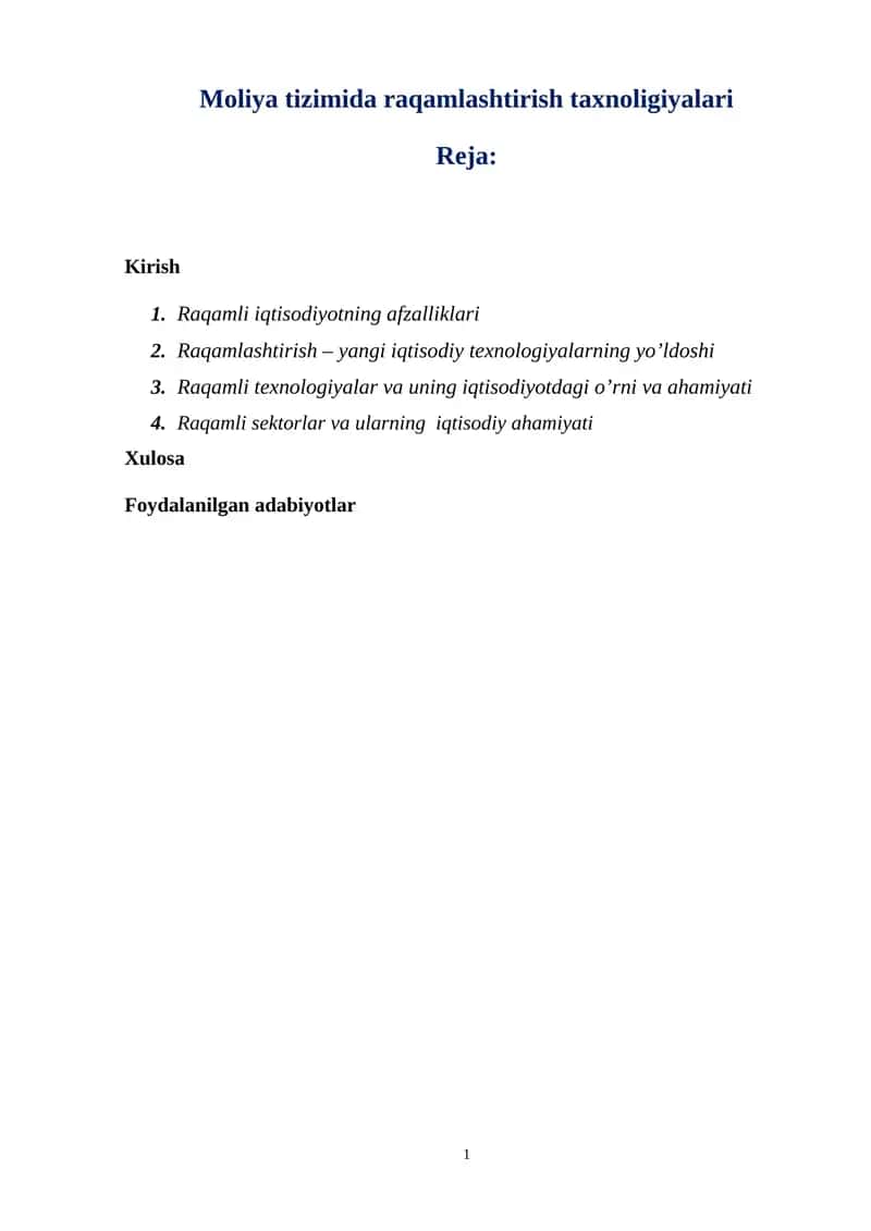Raqamli iqtisodiyot 1