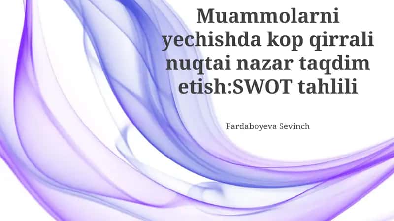 SWOT tahlili 1