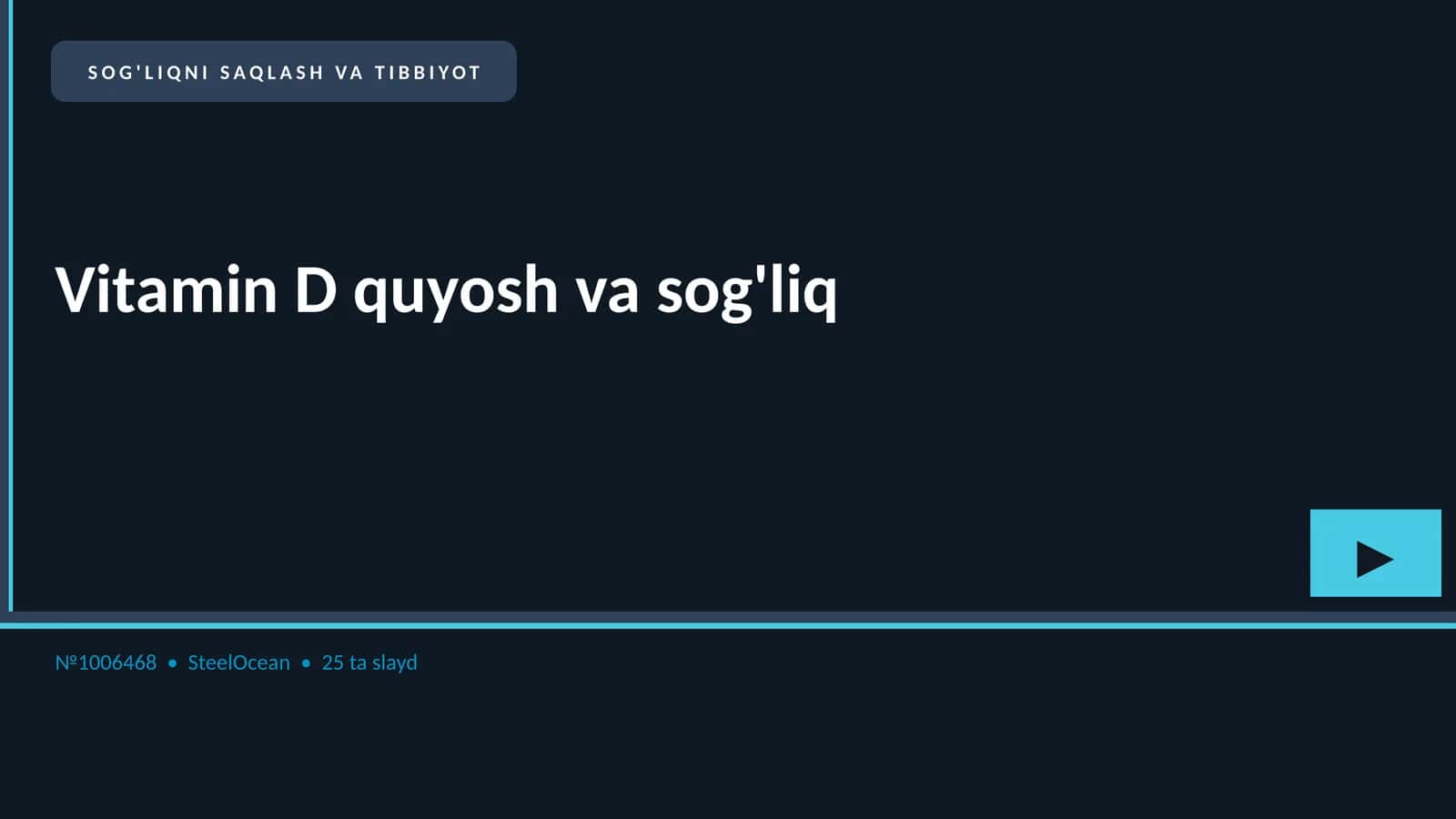 Vitamin D quyosh va sog'liq 1