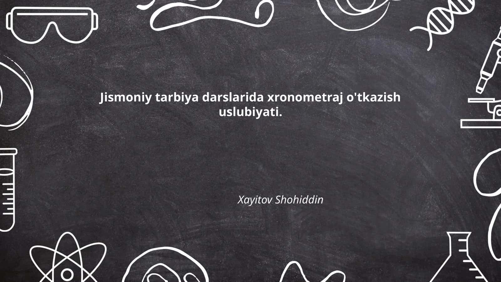 Xronometraj usulining mohiyati 1