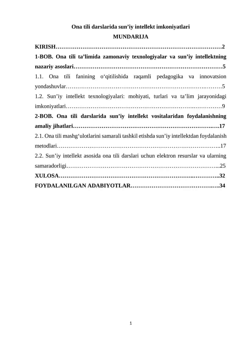 Ona tili darslarida sun’iy intellekt imkoniyatlari 1