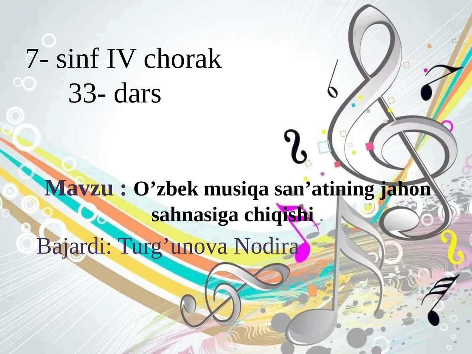 O’zbek musiqasan’atining jahon sahnasiga chiqishi 1