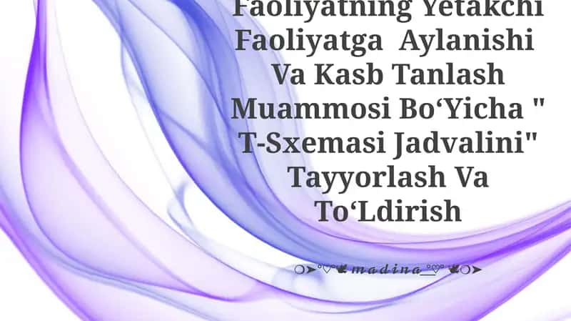 T-Sxemasi Jadvali 1