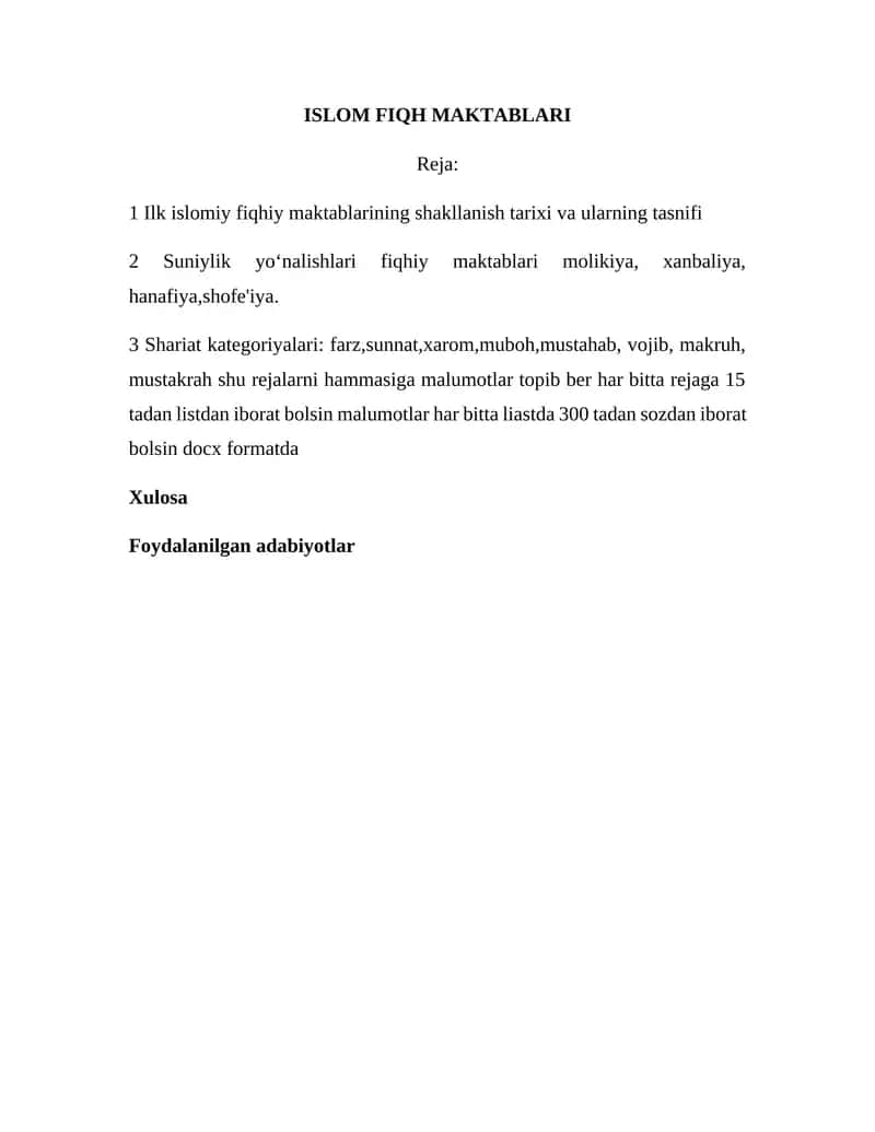 Islom Fiqh Maktablari 1