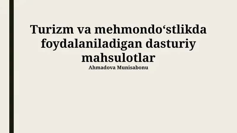 Turizm va mehmondoʻstlikda dasturiy taʼminot 1