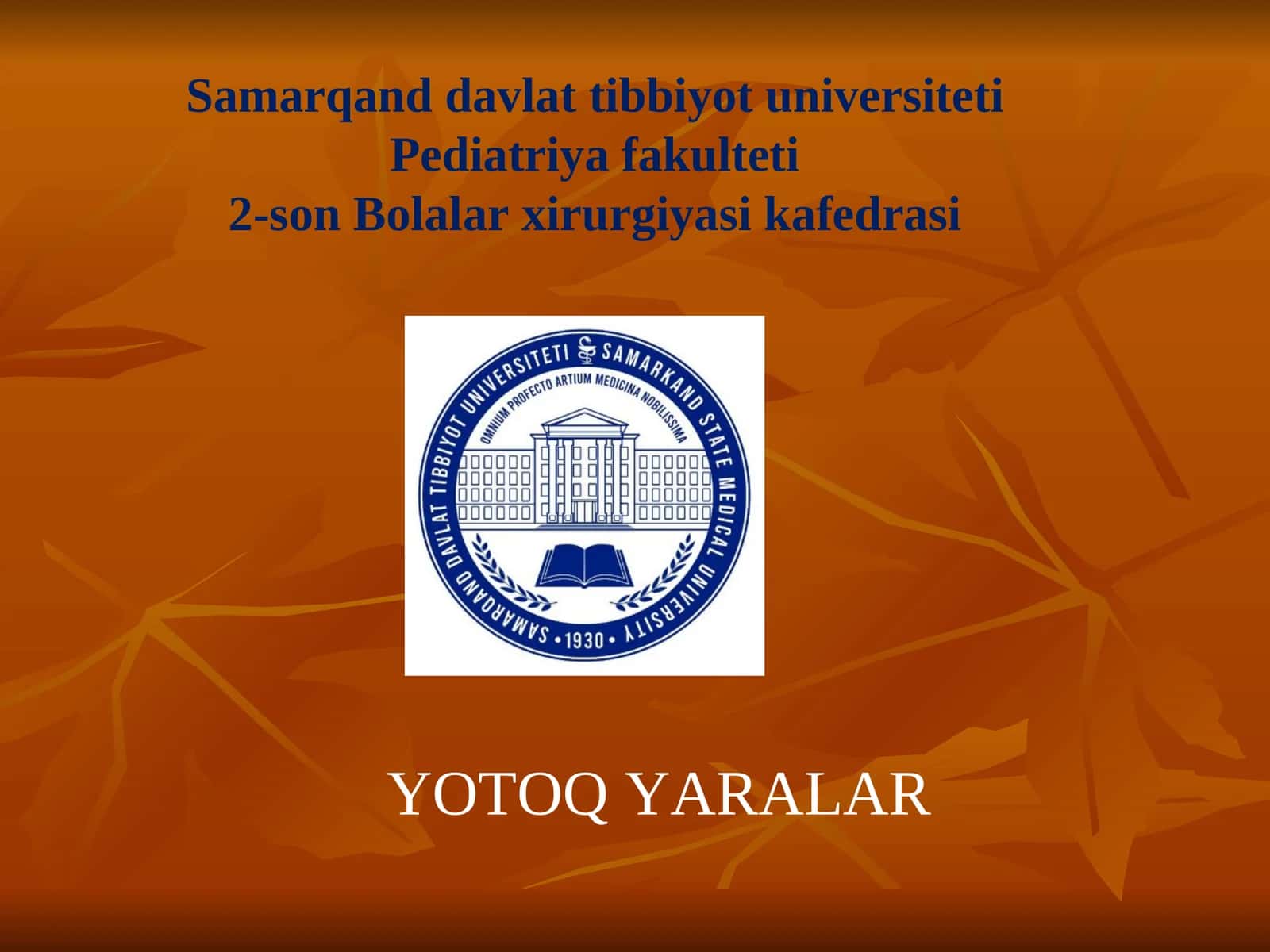 Yotoq yaralar 1