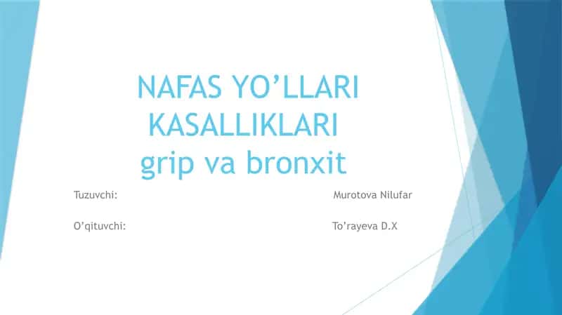 nafas yo'llari kasalliklari 1