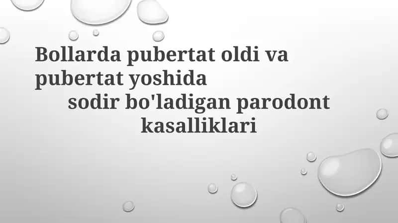 Parodont kasalliklari 1