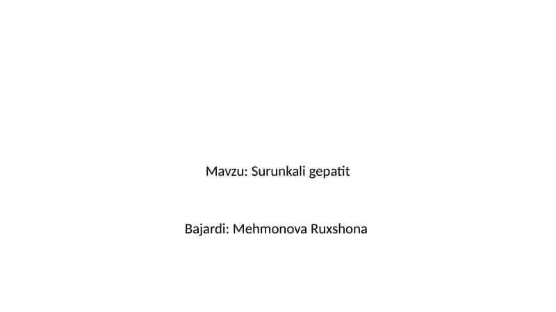 Surunkali gepatit 1