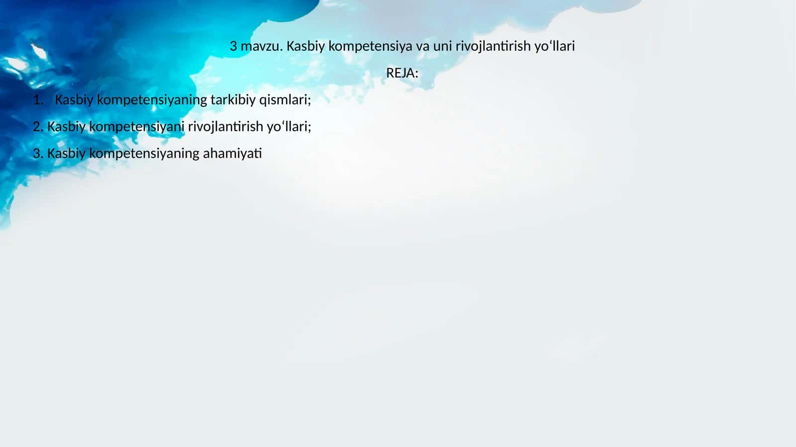 Kasbiy kompetensiya va uni rivojlantirish yo‘llari 1
