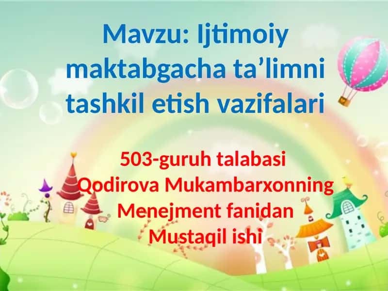 Maktabgacha ta'lim 1