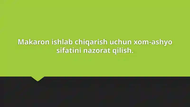 Xom-ashyo sifatini baholash mezonlari