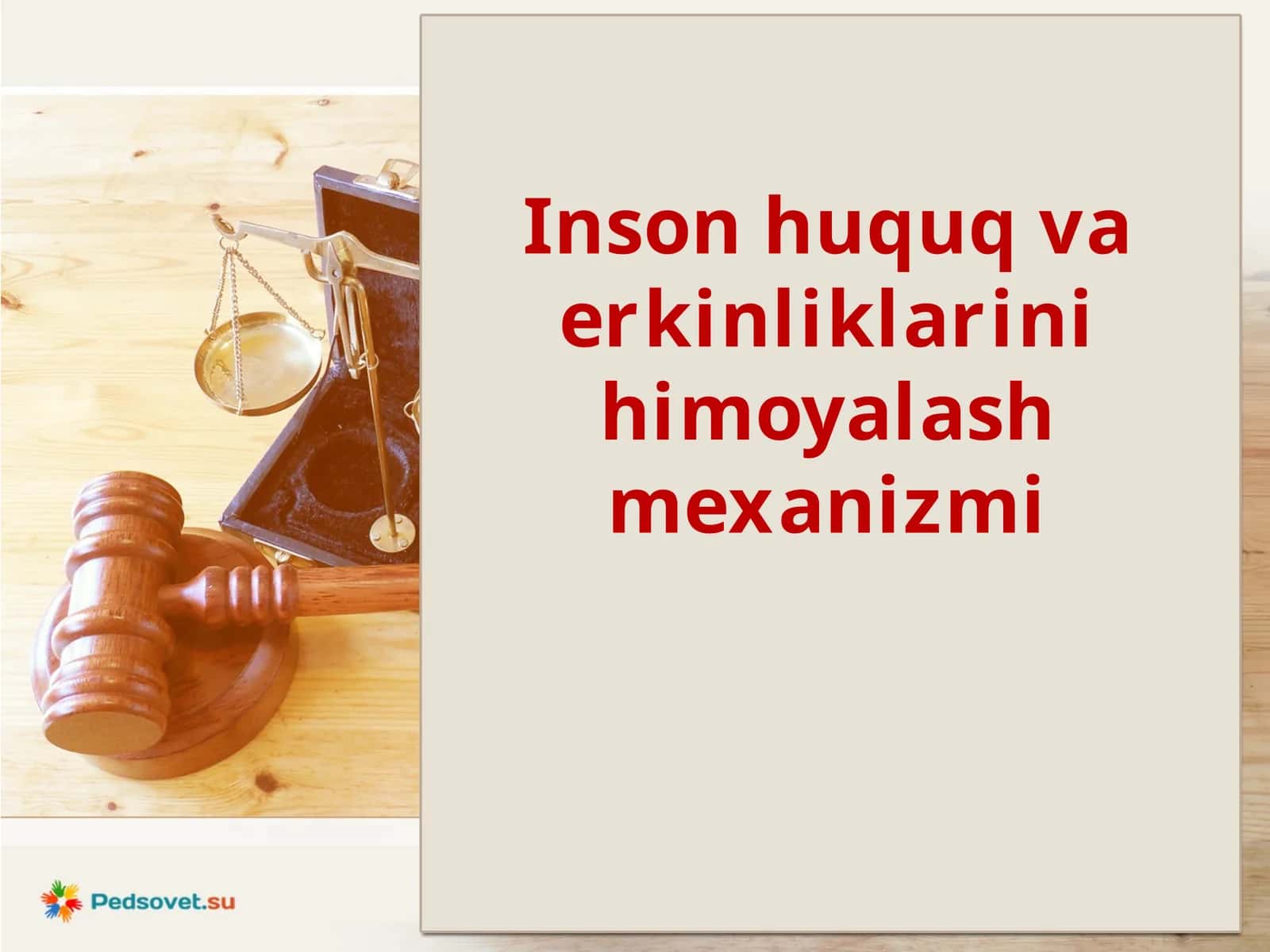 Inson huquq va erkinliklarini himoyalash mexanizmi 1